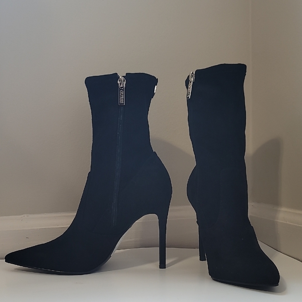 Elegant Black Stiletto Ankle Boots